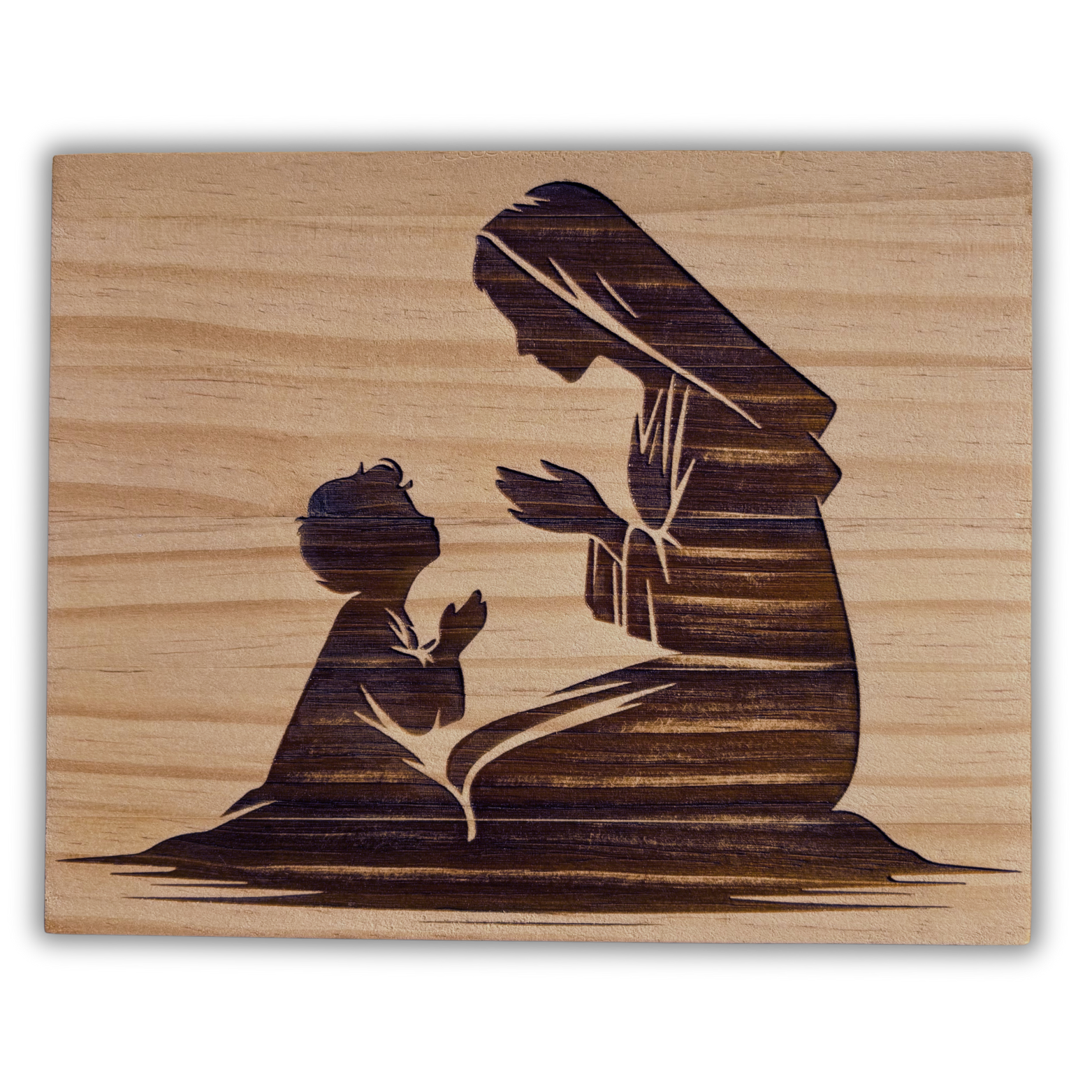 Virgen rezando con Jesús